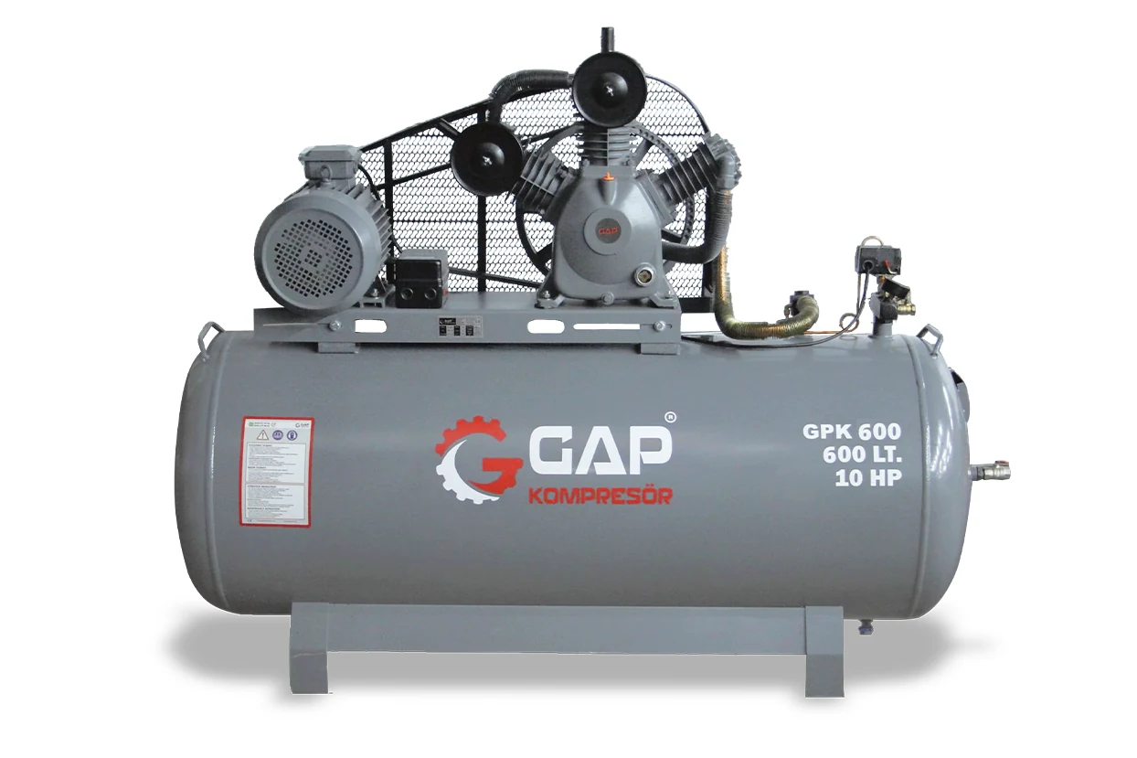 600 lt 3 Kafa 12 Bar 10 Hp Pistonlu Hava Kompresörü