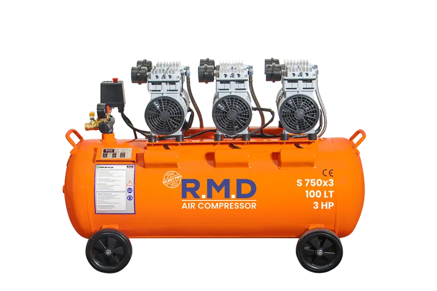 100 Lt 3 Hp Sessiz ve Yağsız Hava Kompresörü