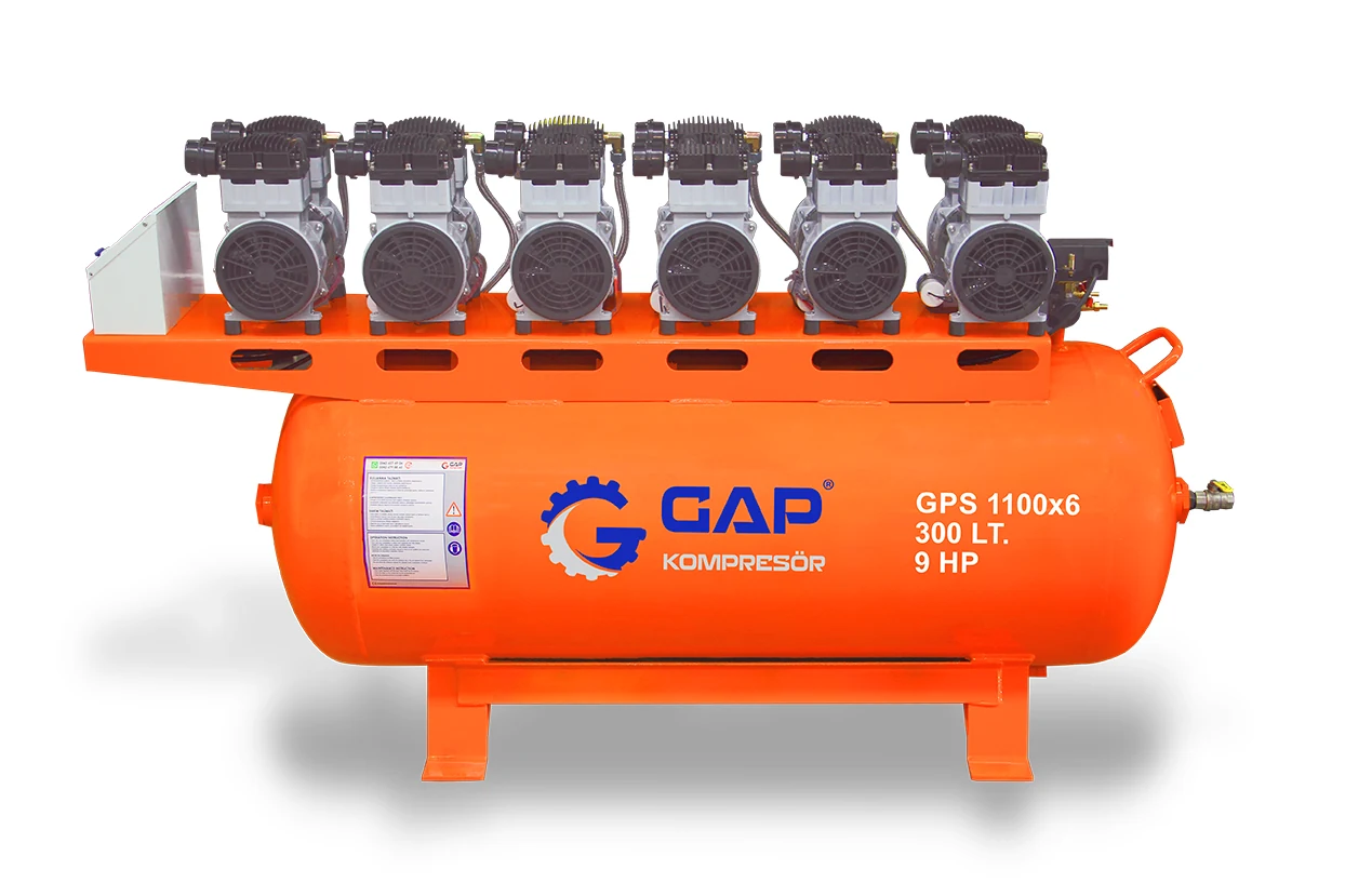 300 lt Sessiz ve Yağsız Hava Kompresörü - GPS 1100x6