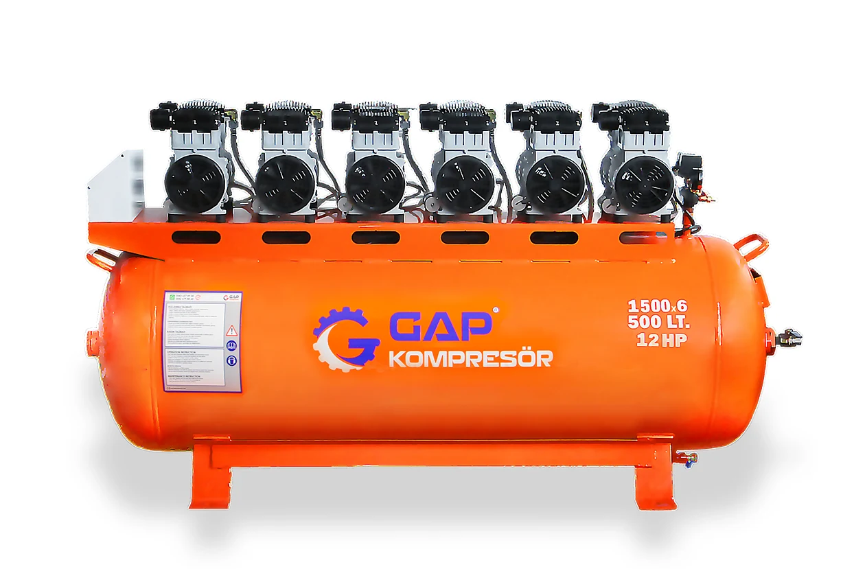 500 lt Sessiz ve Yağsız Hava Kompresörü - GPS 1500x6