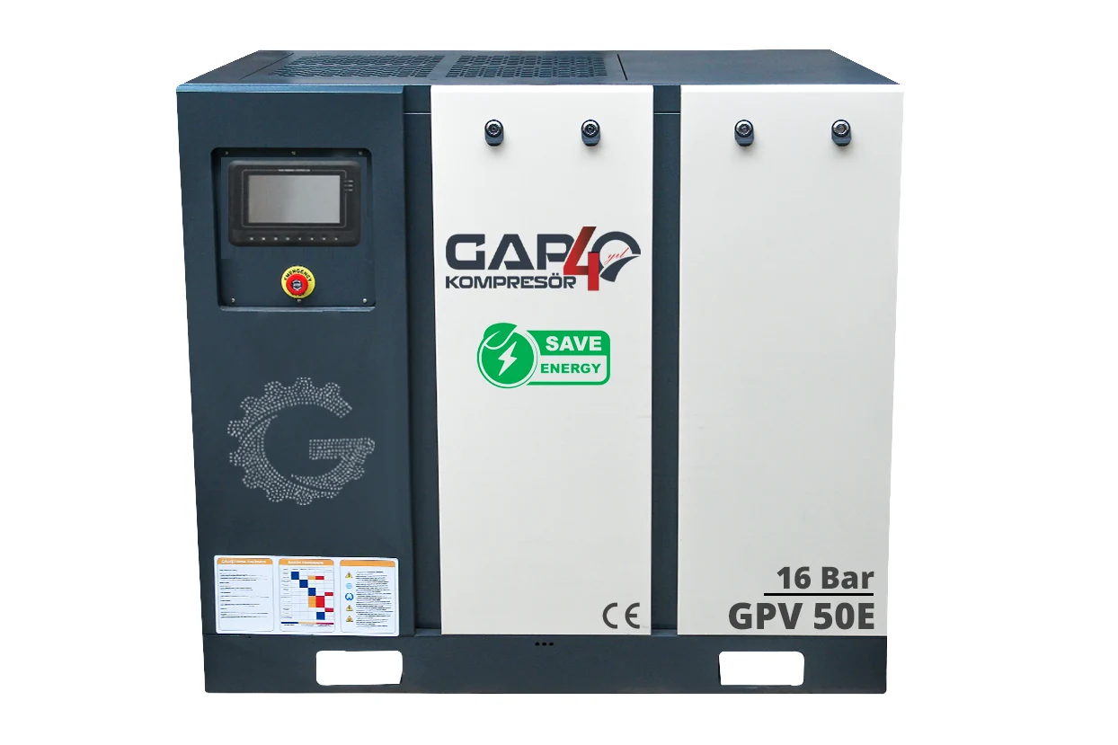 16 Bar 50 Hp 1000 lt İnvertörlü Vidalı Hava Kompresörü